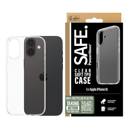 Étui pour Apple iPhone 16, PanzerGlass, Safe., Transparent
