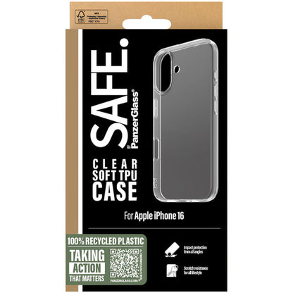 Étui pour Apple iPhone 16, PanzerGlass, Safe., Transparent