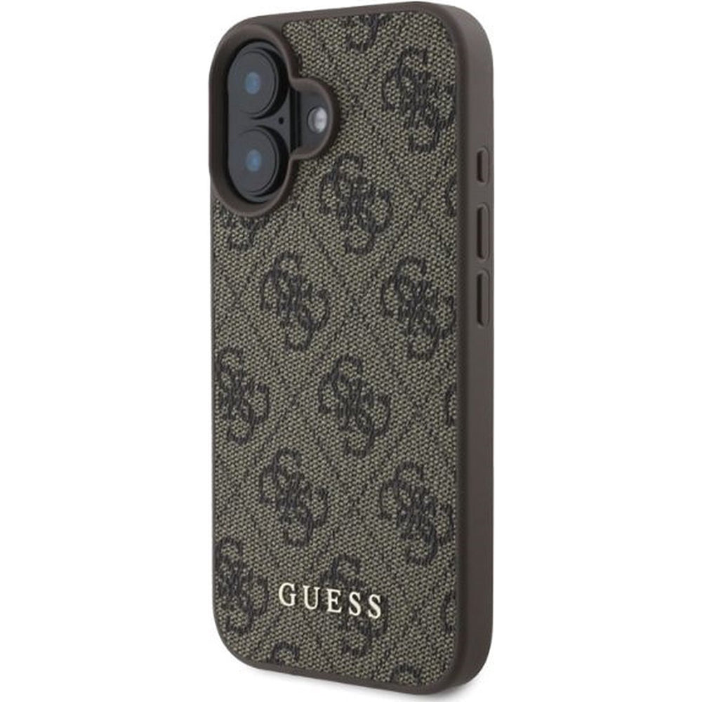 Étui pour Apple iPhone 16 Plus, Guess, 4G Classic, Marron