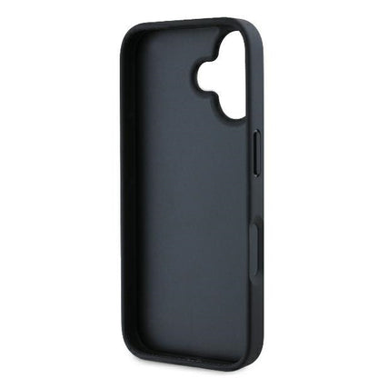 Étui pour Apple iPhone 16 Plus, Karl Lagerfeld, Monogramme Karl & Têtes de Choupette, Noir
