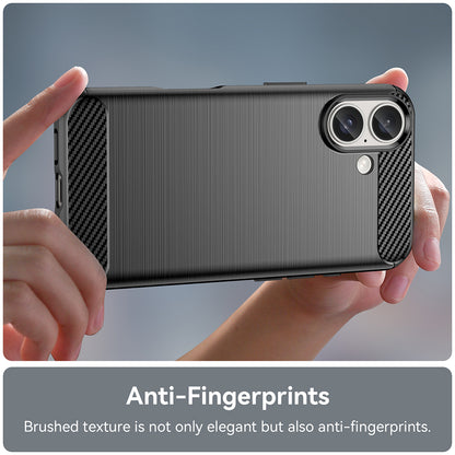 Coque pour Apple iPhone 16 Plus, Techsuit, Carbone, Noire