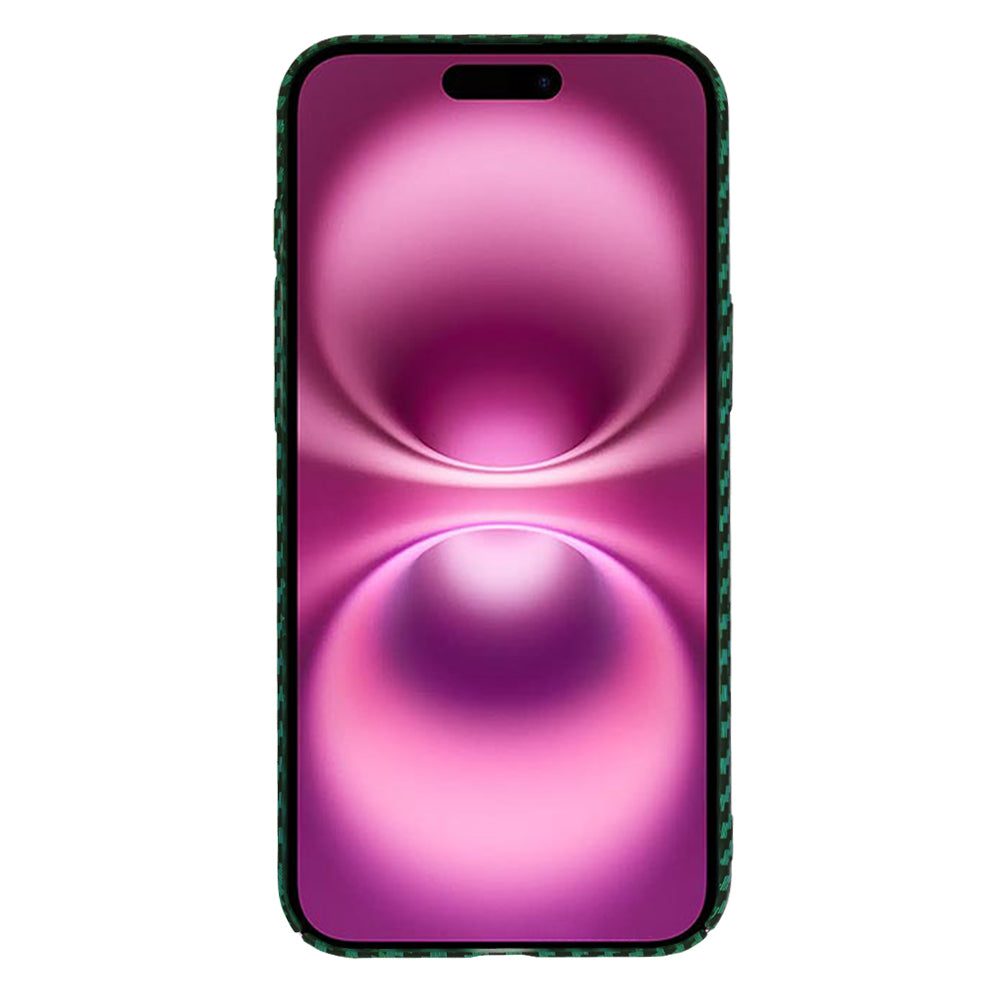 Case for Apple iPhone 16 Plus, Techsuit, Carbonite FiberShell, Green