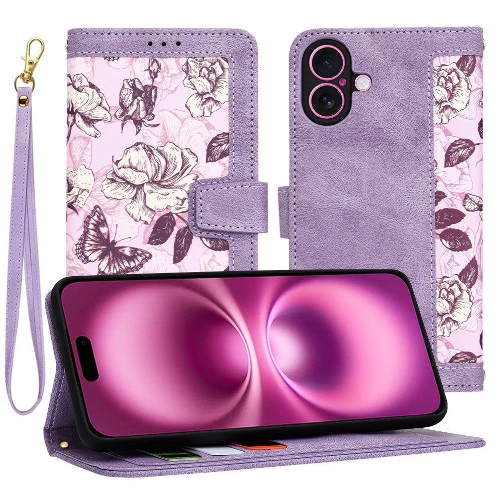 Coque pour Apple iPhone 16 Plus, Techsuit, FlipCraft, Violet