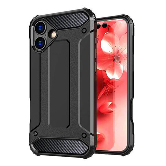Coque pour Apple iPhone 16 Plus, Techsuit, Hybrid Armor, Noire