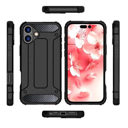 Case for Apple iPhone 16 Plus, Techsuit, Hybrid Armor, Black