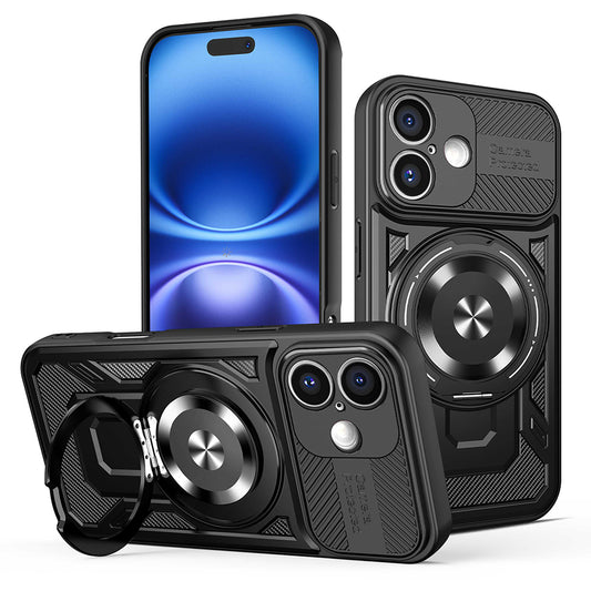 Coque pour Apple iPhone 16 Plus, Techsuit, RuggedCam, Noire