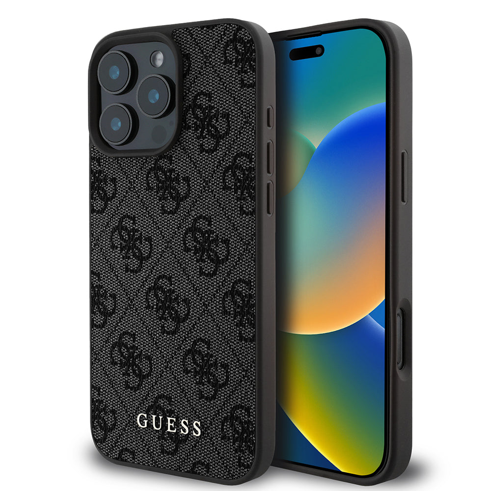 Étui pour Apple iPhone 16 Pro, Guess, 4G Classic, Noir
