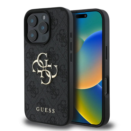 Étui pour Apple iPhone 16 Pro Max, Guess, 4G Big Logo, Noir