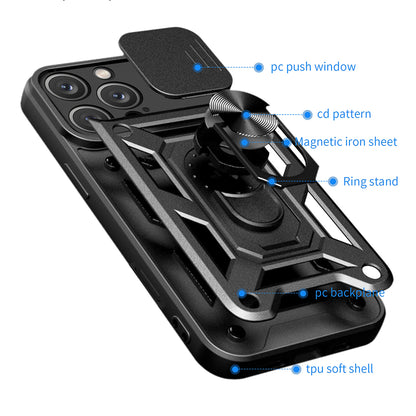 Coque pour Apple iPhone 16 Pro Max, Techsuit, CamShield, Noire