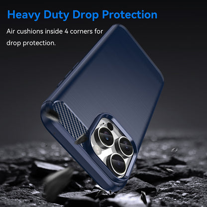 Coque pour Apple iPhone 16 Pro Max, Techsuit, Carbone, Bleue
