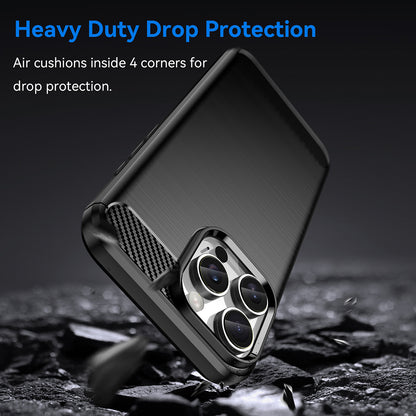 Coque pour Apple iPhone 16 Pro Max, Techsuit, Carbone, Noire