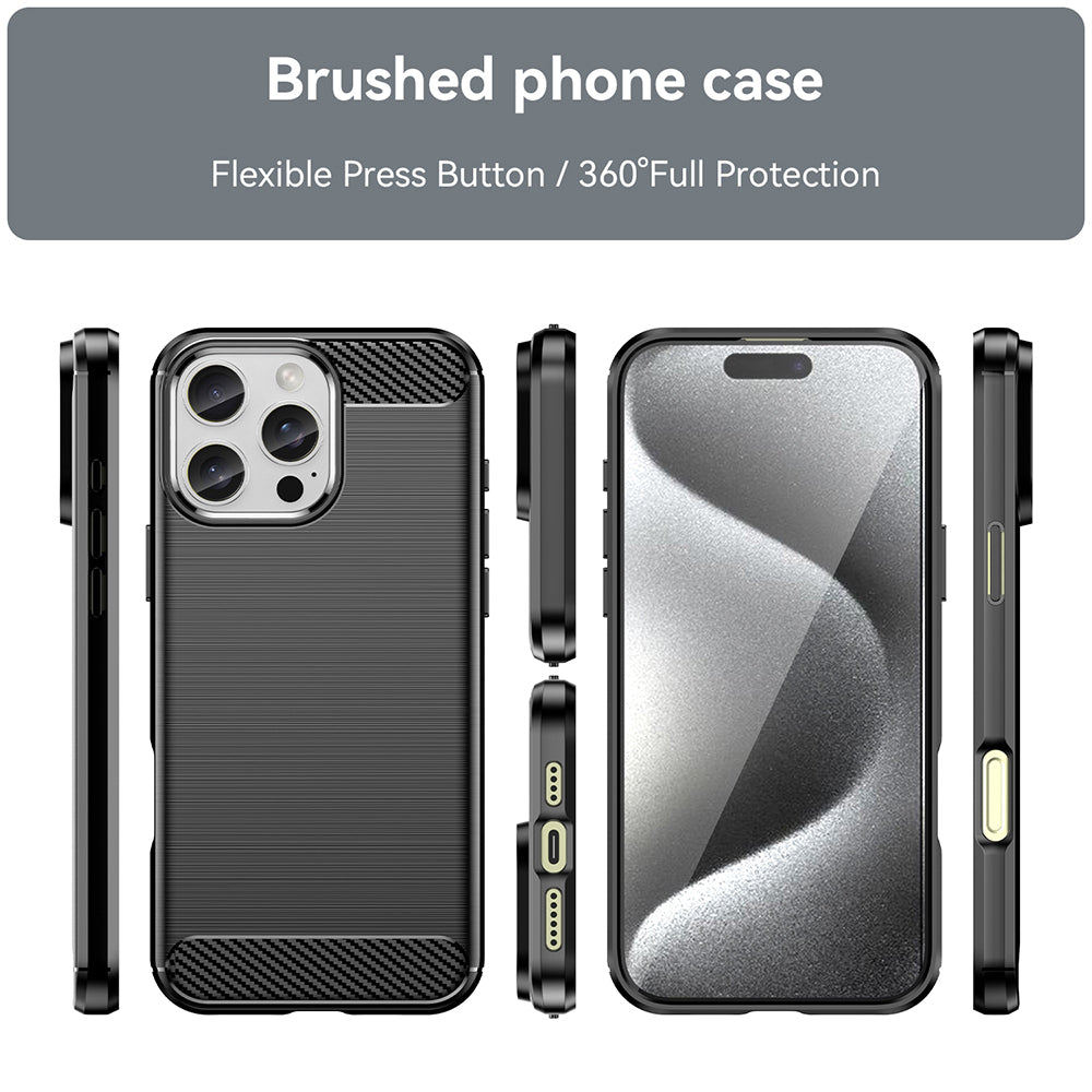 Coque pour Apple iPhone 16 Pro Max, Techsuit, Carbone, Noire