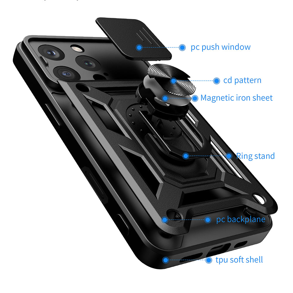 Coque pour Apple iPhone 16 Pro, Techsuit, CamShield, Bleue