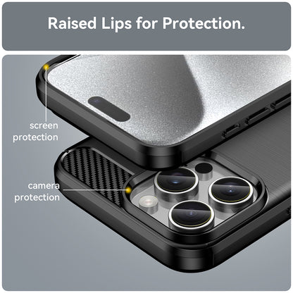 Coque pour Apple iPhone 16 Pro, Techsuit, Carbone, Noire