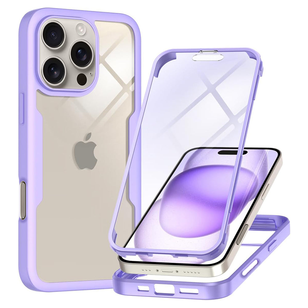 Coque pour Apple iPhone 16 Pro, Techsuit, ColorVerse 360, Violet
