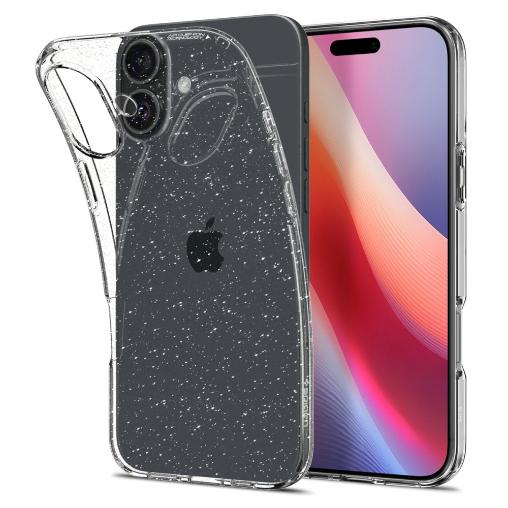 Coque pour Apple iPhone 16, Spigen, Liquid Crystal Glitter, Transparente ACS08192
