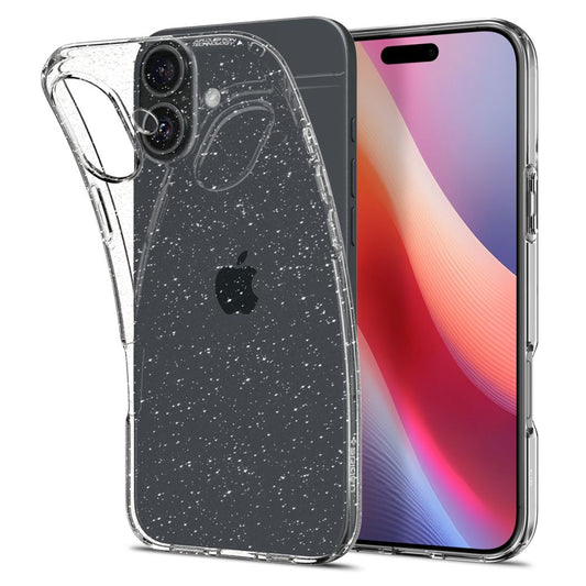 Coque pour Apple iPhone 16, Spigen, Liquid Crystal Glitter, Transparente ACS08192
