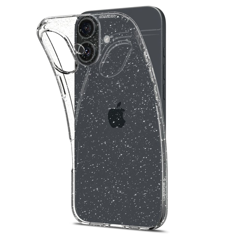 Coque pour Apple iPhone 16, Spigen, Liquid Crystal Glitter, Transparente ACS08192