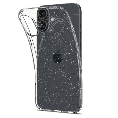 Coque pour Apple iPhone 16, Spigen, Liquid Crystal Glitter, Transparente ACS08192
