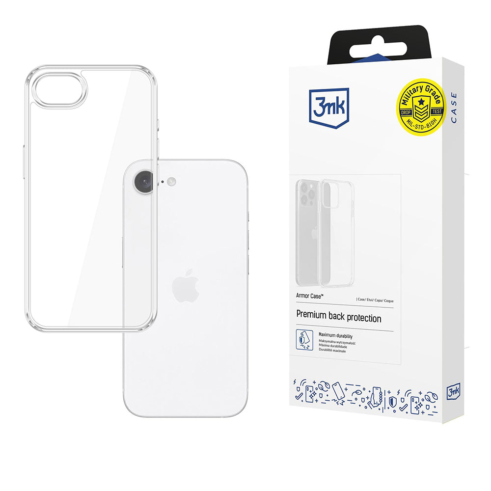Coque pour Apple iPhone 17e / 16e, 3MK, Armor, Transparente