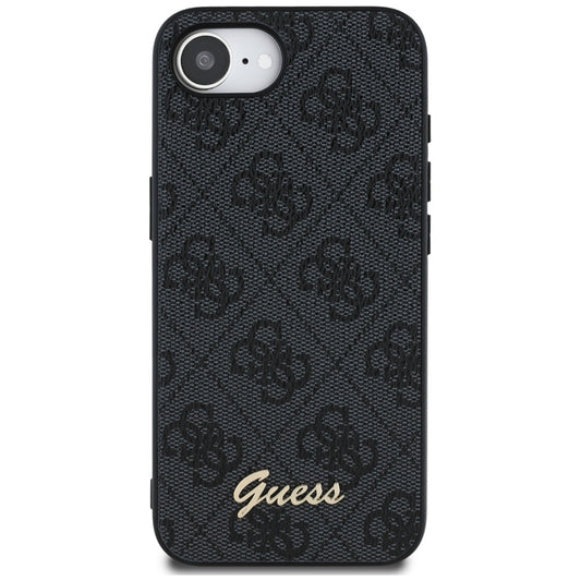 Étui pour Apple iPhone 16e, Guess, Logo Script 4G, Noir