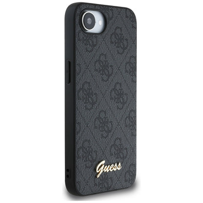 Étui pour Apple iPhone 16e, Guess, Logo Script 4G, Noir