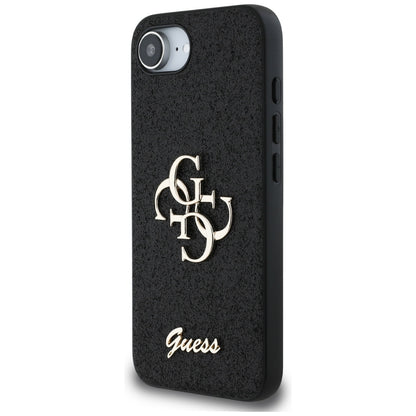 Étui pour Apple iPhone 16e, Guess, Fixed Glitter Big 4G, Noir