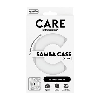 Étui pour Apple iPhone 16e, PanzerGlass, Care Fashionable, Transparent