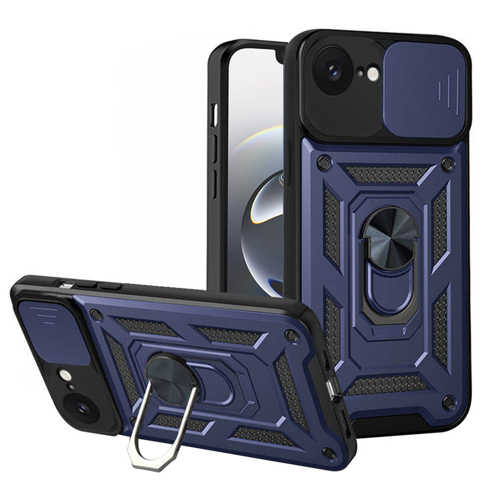 Coque pour Apple iPhone 17e / 16e, Techsuit, CamShield, Bleue