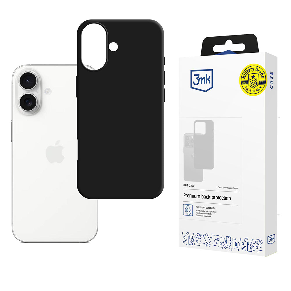 Housse pour Apple iPhone 17, 3MK, Matt, Noire