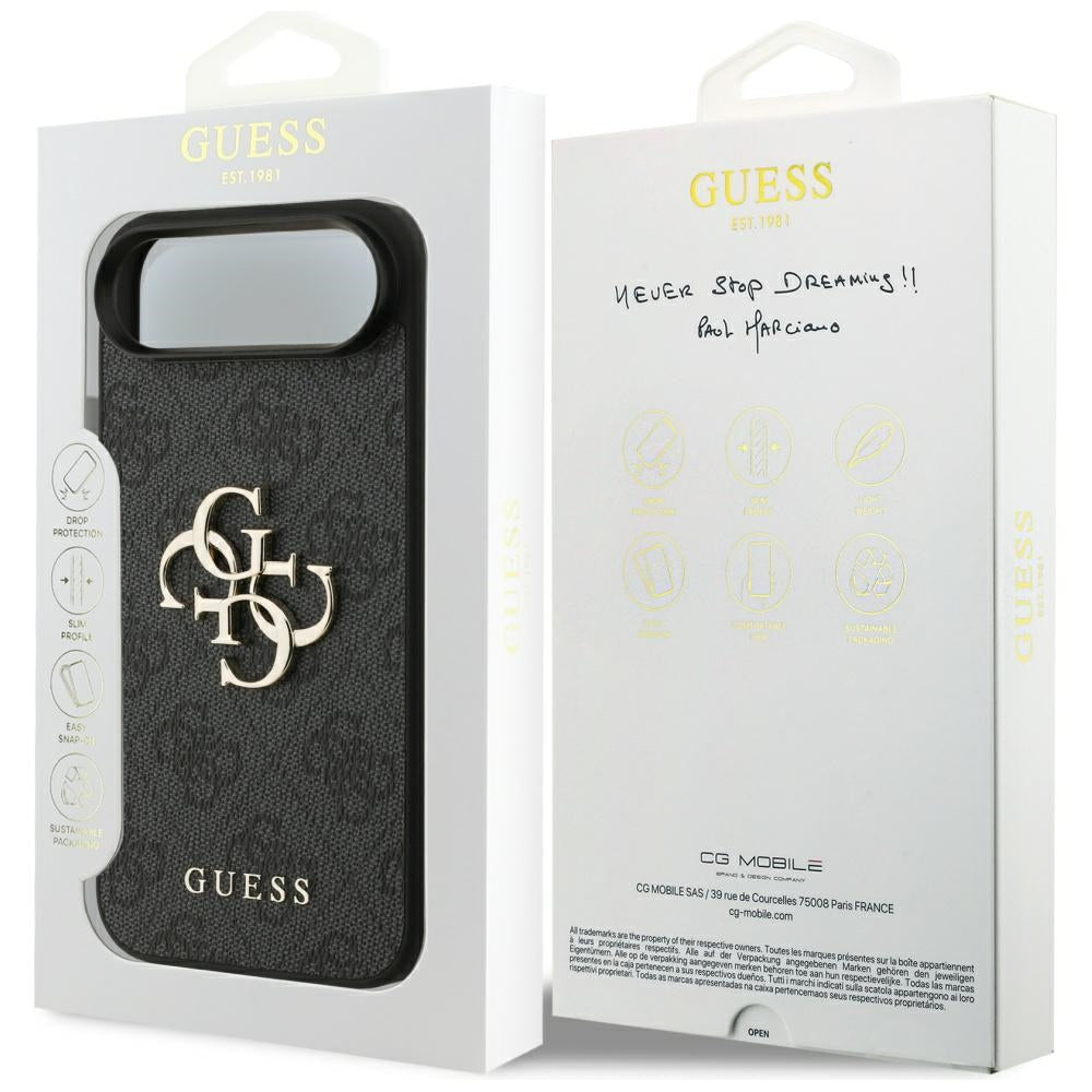 Étui pour Apple iPhone 17 Air, Guess, 4G Big Logo, Noir