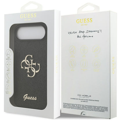 Housse pour Apple iPhone 17 Air, Guess, Fixed Glitter Big 4G, Noire