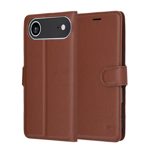 Étui pour Apple iPhone 17 Air, Techsuit, Leather Folio, Marron