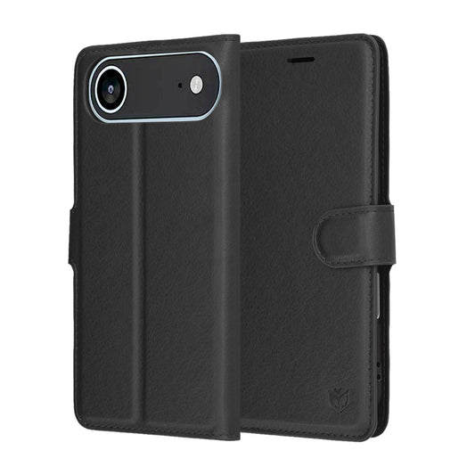 Étui pour Apple iPhone 17 Air, Techsuit, Leather Folio, Noir