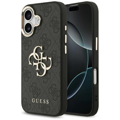 Étui pour Apple iPhone 17, Guess, Big 4G Logo Classic, Noir Doré