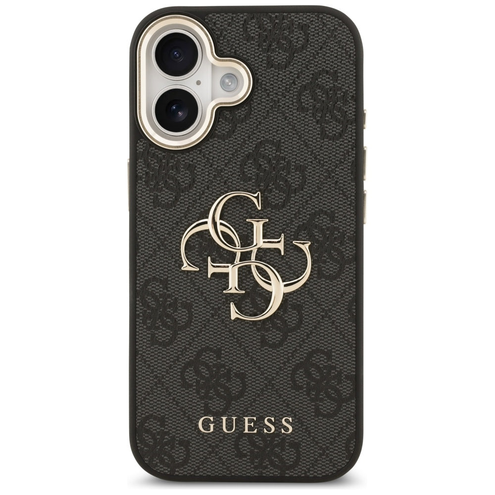 Étui pour Apple iPhone 17, Guess, Big 4G Logo Classic, Noir Doré
