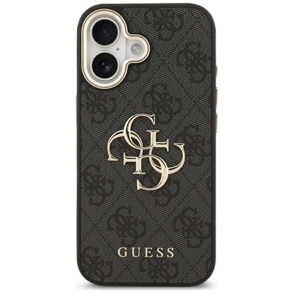 Étui pour Apple iPhone 17, Guess, Big 4G Logo Classic, Noir Doré