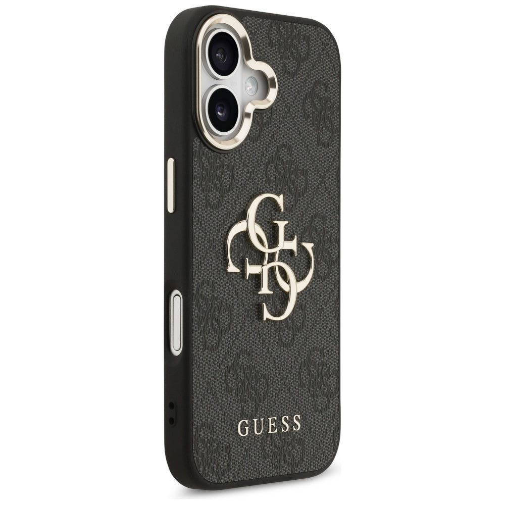 Étui pour Apple iPhone 17, Guess, Big 4G Logo Classic, Noir Doré