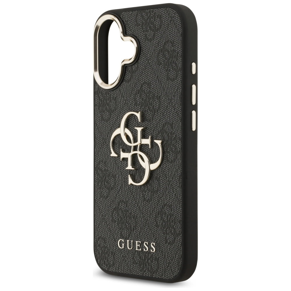 Étui pour Apple iPhone 17, Guess, Big 4G Logo Classic, Noir Doré