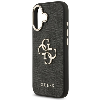 Étui pour Apple iPhone 17, Guess, Big 4G Logo Classic, Noir Doré