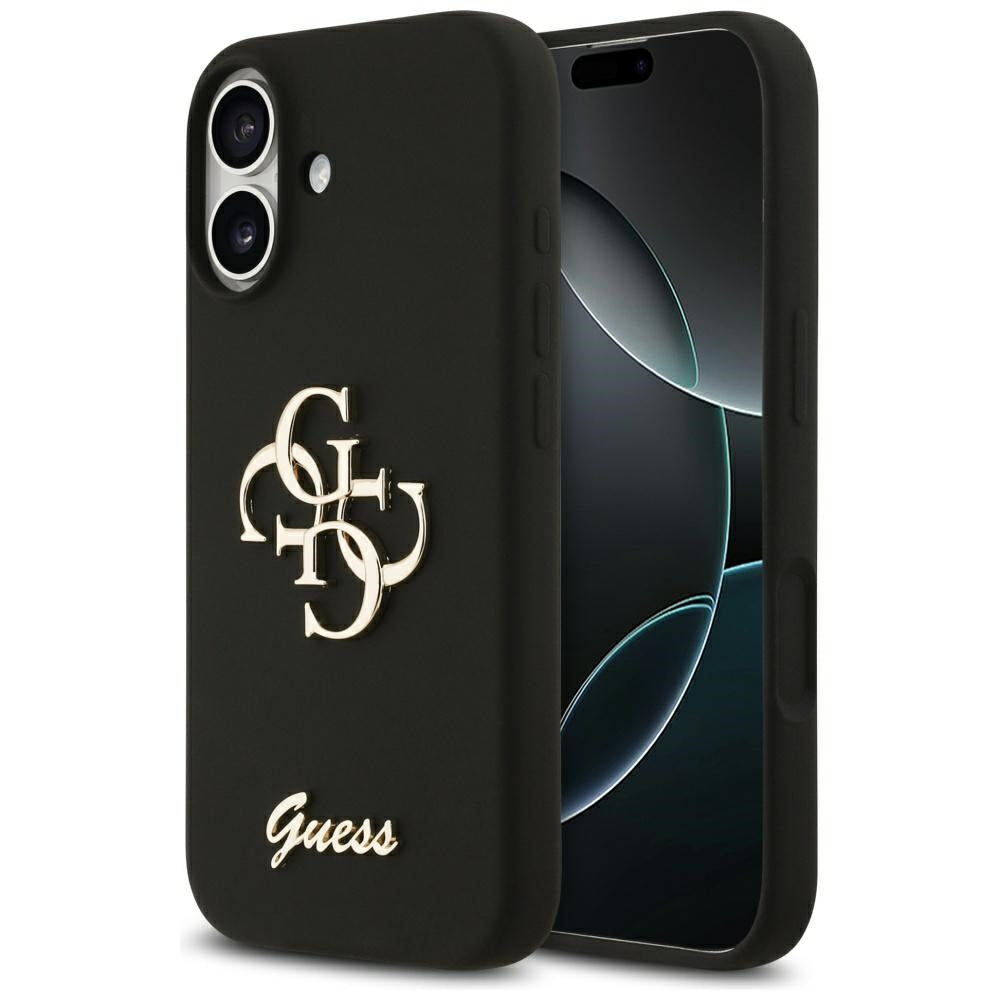Étui pour Apple iPhone 17, Guess, Big 4G Script, Noir