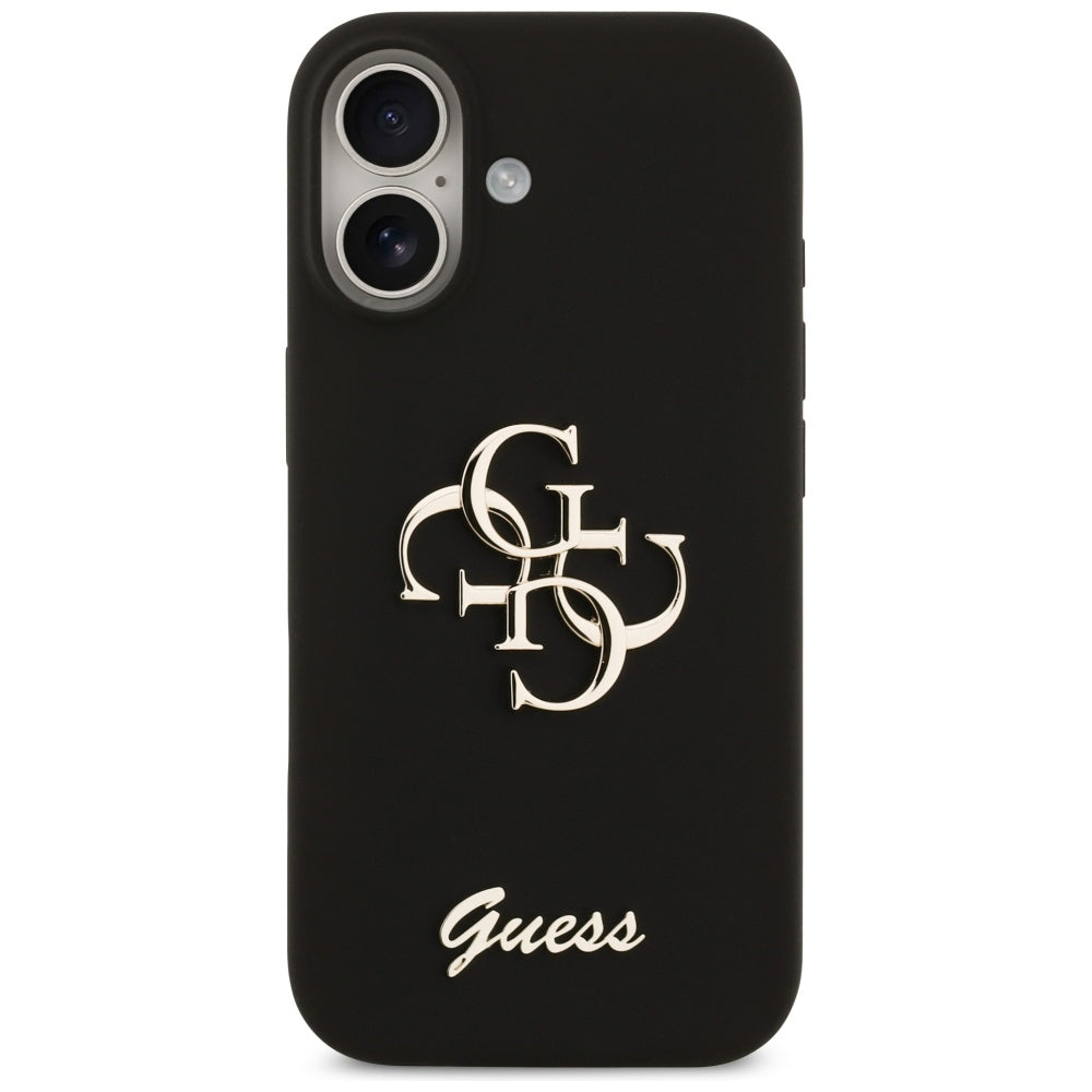 Étui pour Apple iPhone 17, Guess, Big 4G Script, Noir