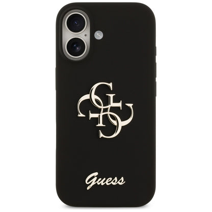 Étui pour Apple iPhone 17, Guess, Big 4G Script, Noir