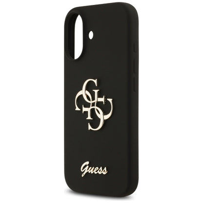 Étui pour Apple iPhone 17, Guess, Big 4G Script, Noir