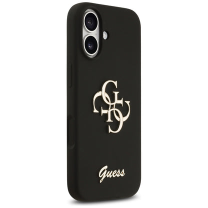 Étui pour Apple iPhone 17, Guess, Big 4G Script, Noir