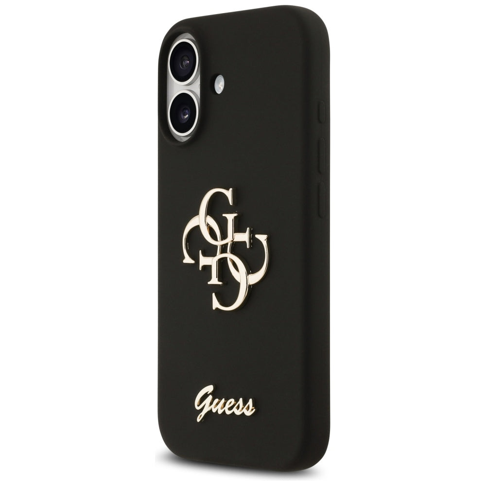 Étui pour Apple iPhone 17, Guess, Big 4G Script, Noir