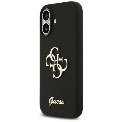 Étui pour Apple iPhone 17, Guess, Big 4G Script, Noir