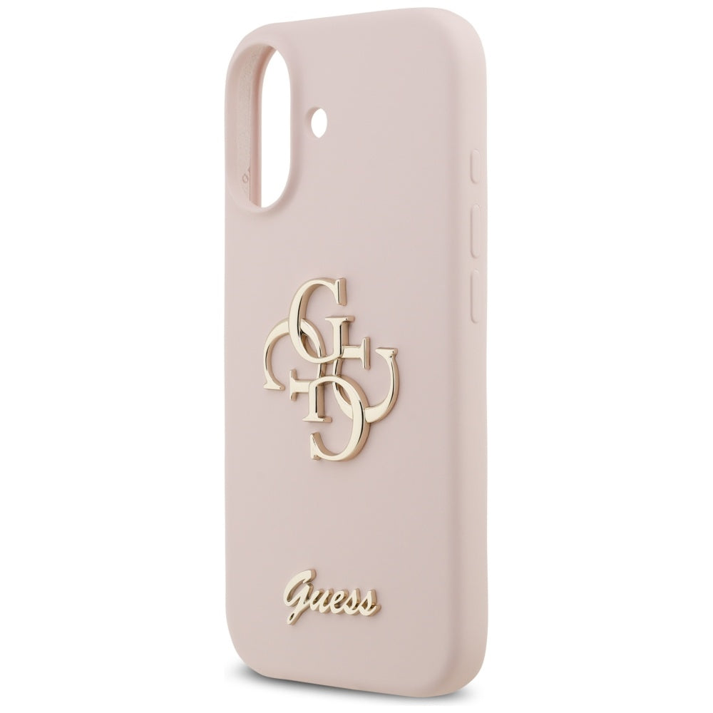 Étui pour Apple iPhone 17, Guess, Big 4G Script, Rose Clair
