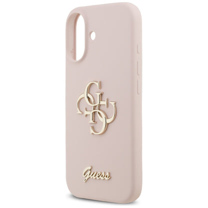 Étui pour Apple iPhone 17, Guess, Big 4G Script, Rose Clair