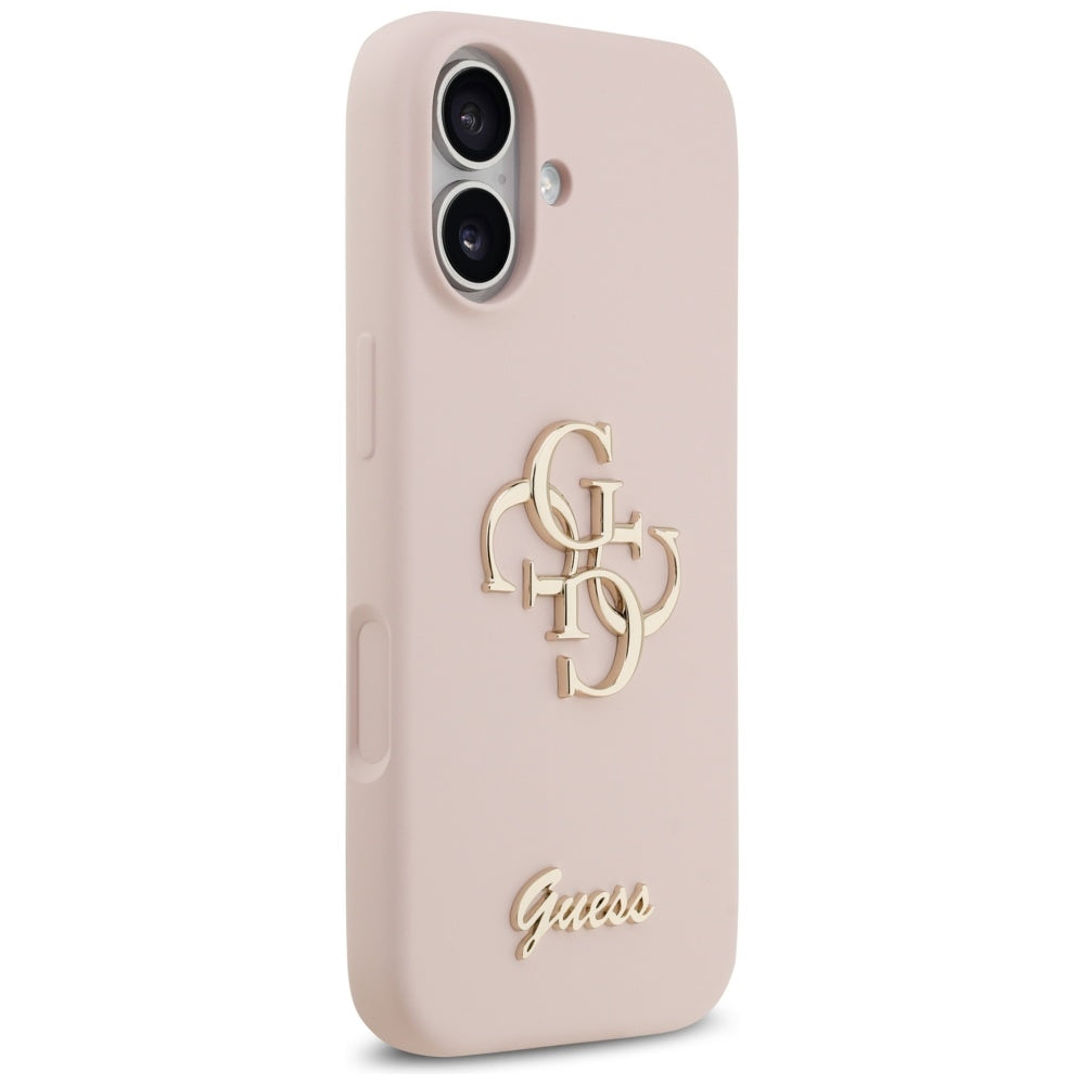 Étui pour Apple iPhone 17, Guess, Big 4G Script, Rose Clair